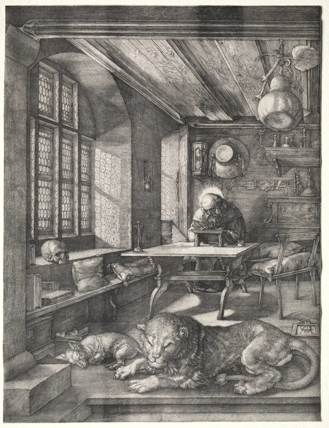 Albrecht Dürer, Saint Jerome in His Study, engraving, 1514.